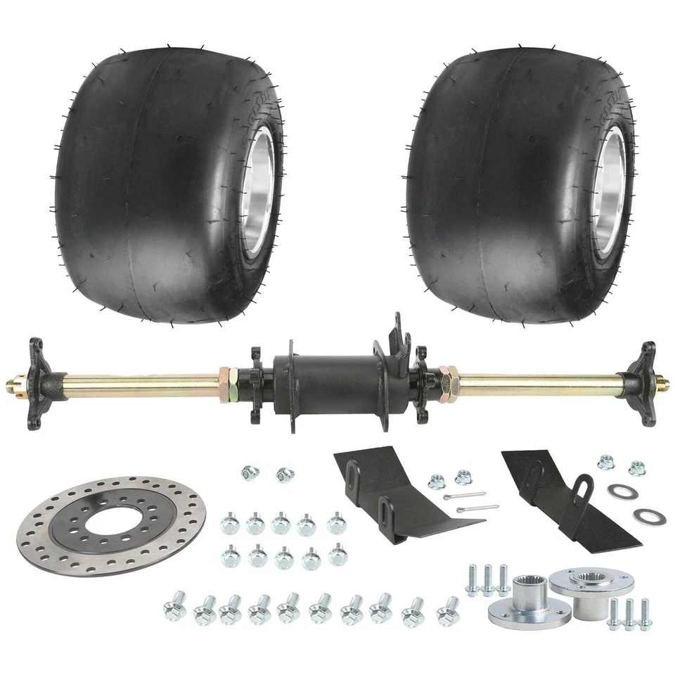 Rear Axle Kit with Wheels for Go-Karts & ATVs