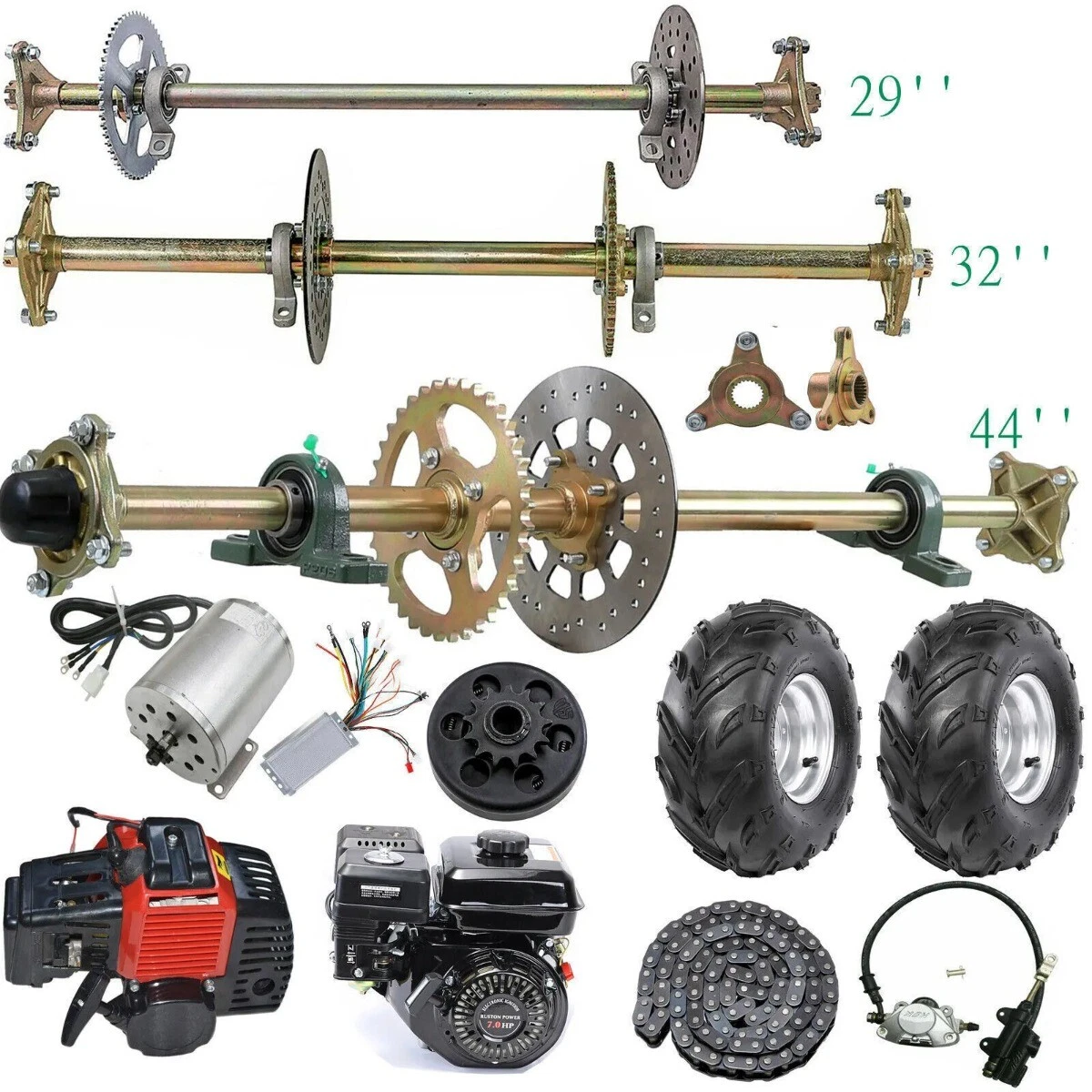 Rear Live Axle Kit for Go-Karts, ATVs & Drift Trikes